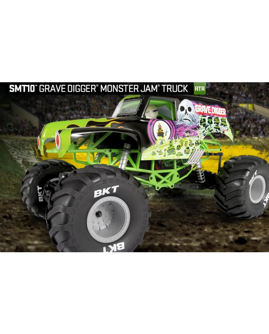 SMT10 Grave Digger Monster Jam Truck 1/10th Scale Electric - AX90055