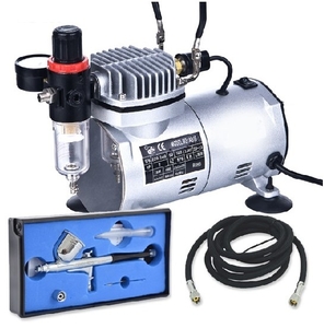 Compressor With Pro Gravity Air Brush + Spare NZL & NDL-paints-and-accessories-Hobbycorner