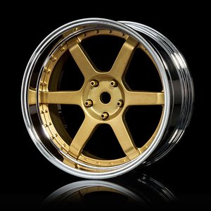 Adjustable Offset - Gold - 6 Spoke - x4 - 102092GD-wheels-and-tires-Hobbycorner