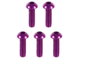 M3x8mm Aluminium Screws 10pcs - Purple-nuts,-bolts,-screws-and-washers-Hobbycorner