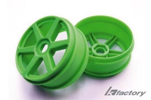 1/8B 17mm - Green 6 Spoke Rims-wheels-and-tires-Hobbycorner