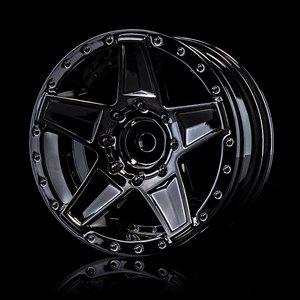 Silver black 648 wheel +5mm 4pk-wheels-and-tires-Hobbycorner