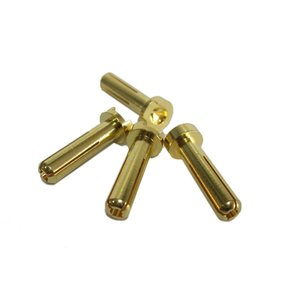 4mm Gold Bullet Connector low profile Male 2pcs-connectors-Hobbycorner