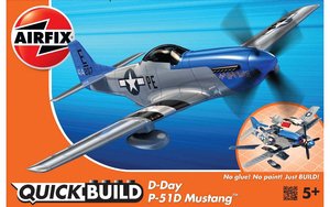Airfix Quick Build D-Day P-51D Mustang [226046]-model-kits-Hobbycorner