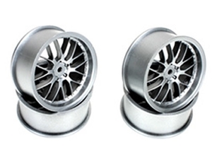 1/10 Drift - 2.2" - 8 Spoke Wheels - 12mm Hex - Fog Silver (4 pcs) - 503331FS-wheels-and-tires-Hobbycorner