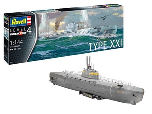 1/144 German Submarine Type XXI - 05177-model-kits-Hobbycorner