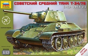 1/72 Soviet T-34 Medium Tank - Snap Kit - 5001-model-kits-Hobbycorner