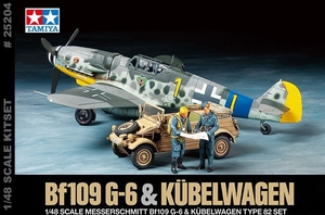1/48 Bf109G-6 with Kubelwagen 82 - 25204-model-kits-Hobbycorner