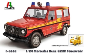 1/24 Mercedes Benz G230 Fire Truck - 1-3663-model-kits-Hobbycorner