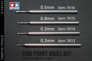 Fine Pivot Drill Bit 0.2mm Shank 1mm - 74113-tools-Hobbycorner
