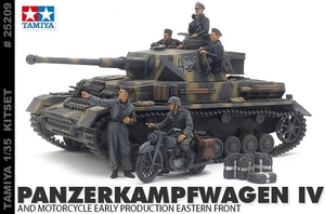 1/35 Panzer IV and Motorcycle EF - 25209-model-kits-Hobbycorner