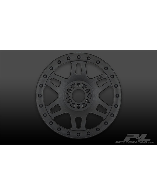 1:8 Buggy -  Split Six V2 Black Front or Rear Wheels for 1:8 Buggy or SC (with Pro- Line 17mm Adapter Kit) -  2724- 03