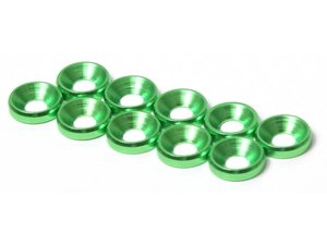 THE M4 Countersunk Washer 10pcs (Green) -  JQA0034-nuts,-bolts,-screws-and-washers-Hobbycorner