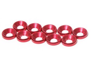 THE M4 Countersunk Washer 10pcs (Red) -  JQA0035-nuts,-bolts,-screws-and-washers-Hobbycorner