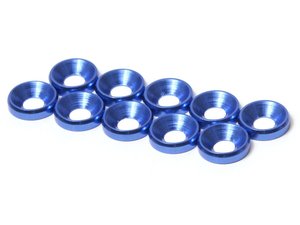 THE M4 Countersunk Washer 10pcs (Blue) -  JQA0036-nuts,-bolts,-screws-and-washers-Hobbycorner