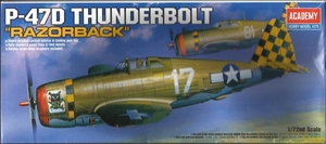 1- 72 P- 47D T- BOLT RAZOR BACK -  9- 12492-model-kits-Hobbycorner