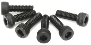 2.5x8mm Steel Cap Screws (6) -  126208C- 5-nuts,-bolts,-screws-and-washers-Hobbycorner