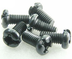 3 x 6mm Steel RH Screw (cross Head) (6) -  126306RCR-nuts,-bolts,-screws-and-washers-Hobbycorner