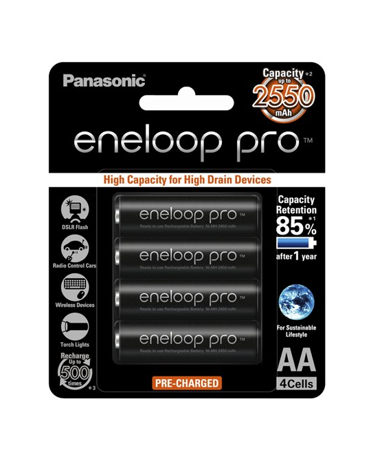 Panasonic Eneloop Pro NiMH AA Batteries  -  SB2936
