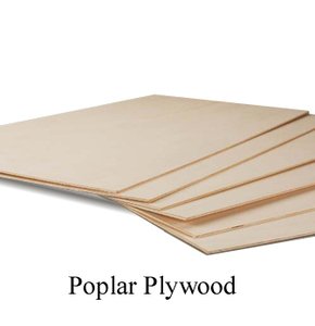 PLY -  Poplar -  12x24" -  1/8" (3mm) -  7.553-building-materials-Hobbycorner