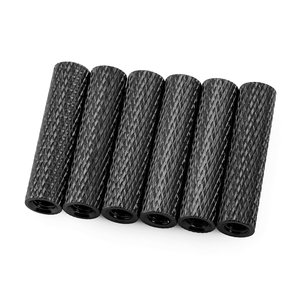 20mm Alloy Textured Spacers -6- Black-drones-and-fpv-Hobbycorner