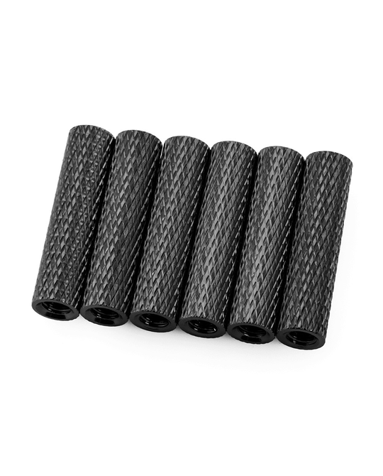 20mm Alloy Textured Spacers -6- Black