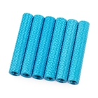 28mm Alloy Textured Spacers -6- Blue