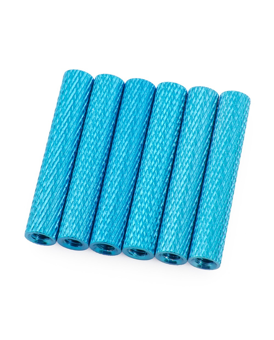 28mm Alloy Textured Spacers -6- Blue