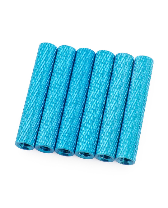 28mm Alloy Textured Spacers -6- Blue