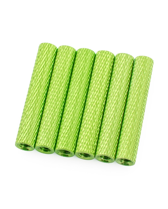 28mm Aluminum Textured Spacers - 6 - Green