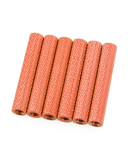 28mm Alloy Textured Spacers - 6 - Orange