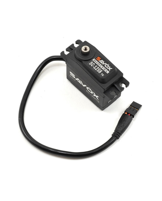 New Black Standard size 12kg/cm, .08sac, 6.0V Coreless Digital Servo - SC-1258TG-BLACK