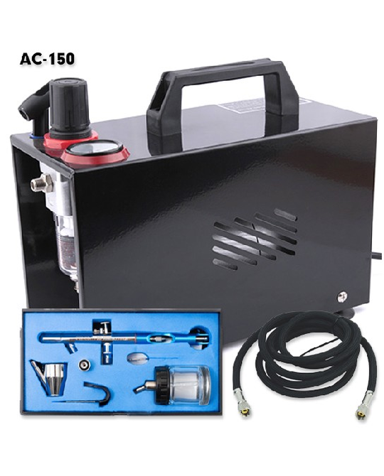 Mini Compressor With Pro Suction Feed Airbrush - AC-150