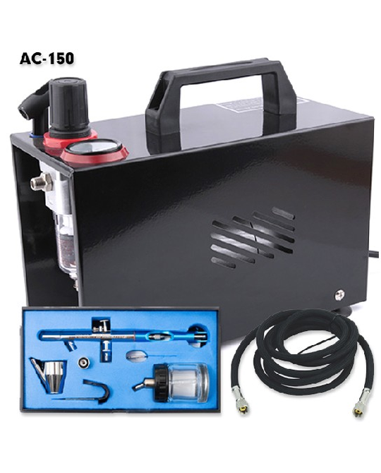 Mini Compressor With Pro Suction Feed Airbrush - AC-150