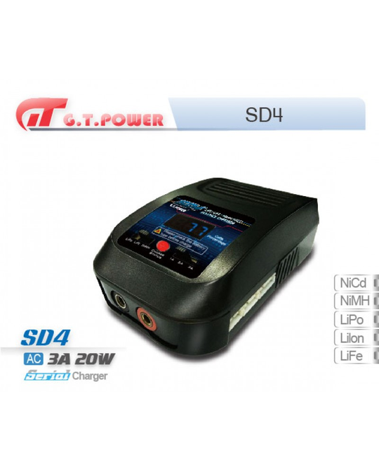 SD4 NiMH/Lipo 1-3 Amp Charger - GT-SD4