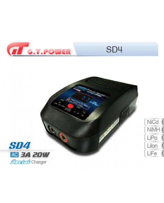 SD4 NiMH/Lipo 1-3 Amp Charger - GT-SD4