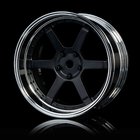 MST Adjustable Offset Blk/Chr 6 Spoke x4 - 102092FBK