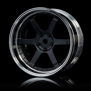 MST Adjustable Offset Blk/Chr 6 Spoke x4 - 102092FBK-wheels-and-tires-Hobbycorner