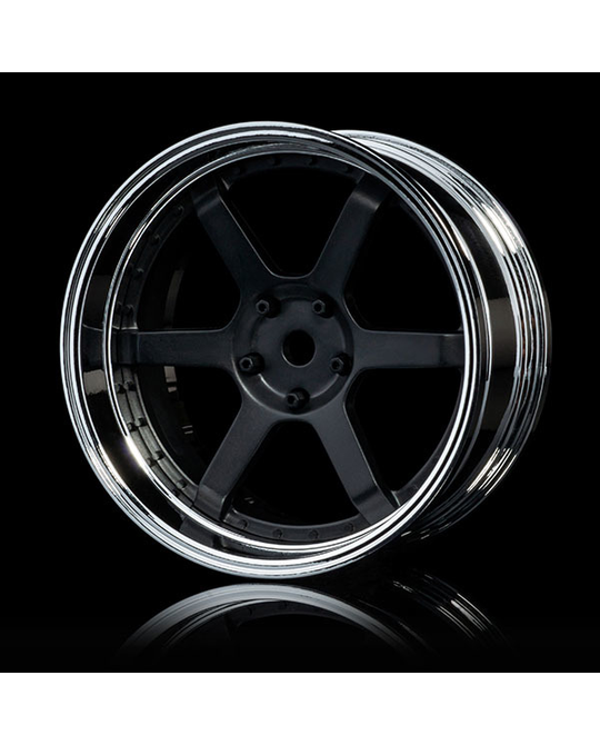 MST Adjustable Offset Blk/Chr 6 Spoke x4 - 102092FBK