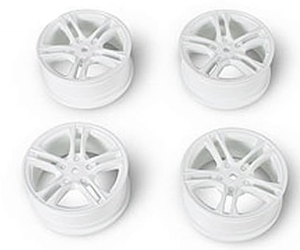 1/10 5 Spoke White rims 12mm Hex - 503315W-wheels-and-tires-Hobbycorner