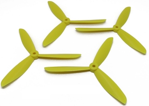 DAL Indestructible 6045 Tri-Blade Yellow - T6045YELLOW-drones-and-fpv-Hobbycorner