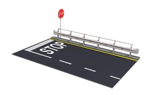 Guard Rail & Road Section for display - 1-3864-model-kits-Hobbycorner