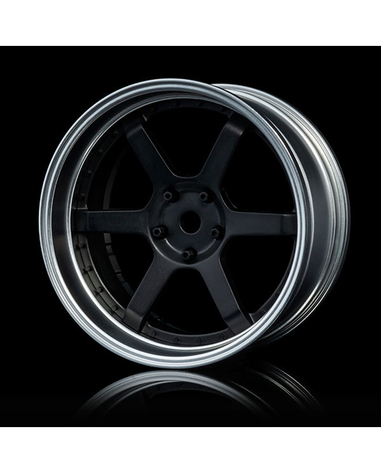 Adjustable Offset Blk/Chr 6 Spoke x4 - 102093FBK