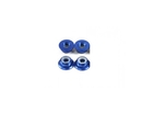 M5 Flange Hex Nuts Blue CW Thread Low Profile