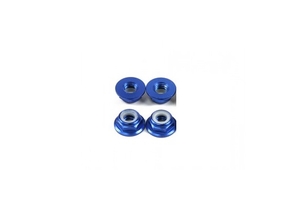 M5 Flange Hex Nuts Blue CW Thread Low Profile-nuts,-bolts,-screws-and-washers-Hobbycorner