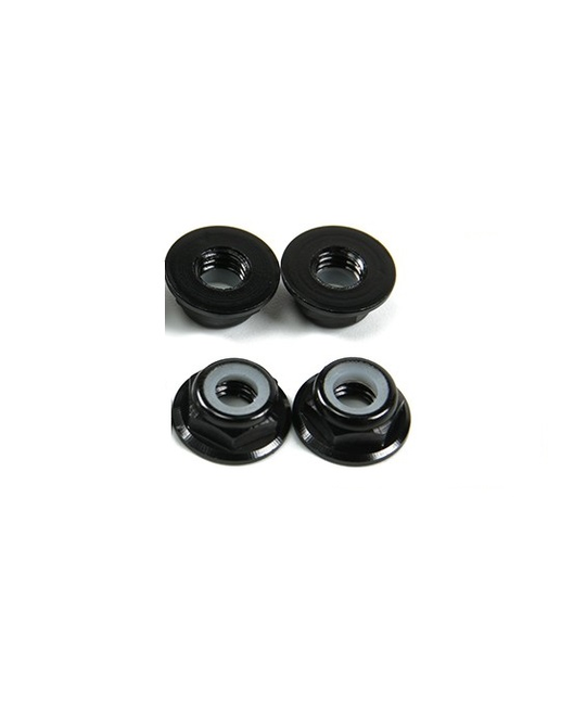 M5 Flange Hex Nuts Black CW Thread Low Profile