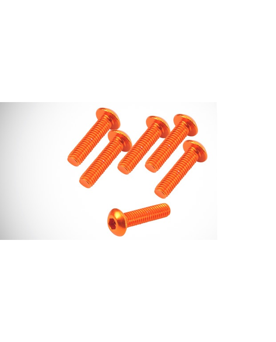 M3x10mm Aluminium Screws 10pcs - Orange