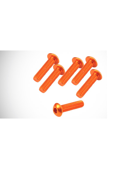 M3x10mm Aluminium Screws 10pcs - Orange