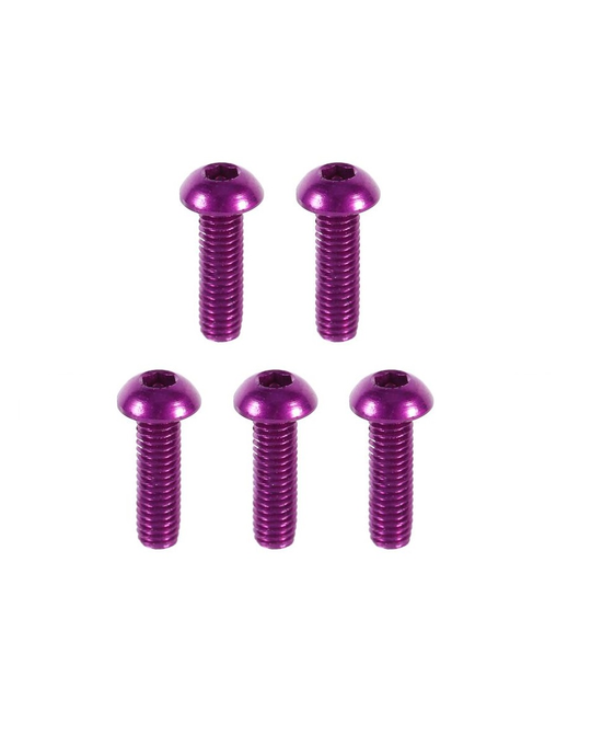 M3x10mm Aluminium Screws 10pcs - Purple