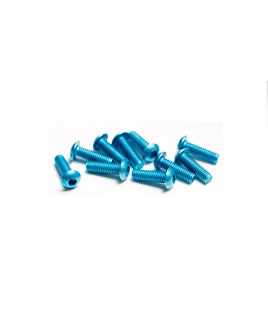 M3x6mm Aluminium Screws 10pcs - Light Blue